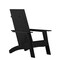 Merrick Lane Piedmont Modern 2 Slat Back All-Weather Poly Resin Wood Adirondack Chair